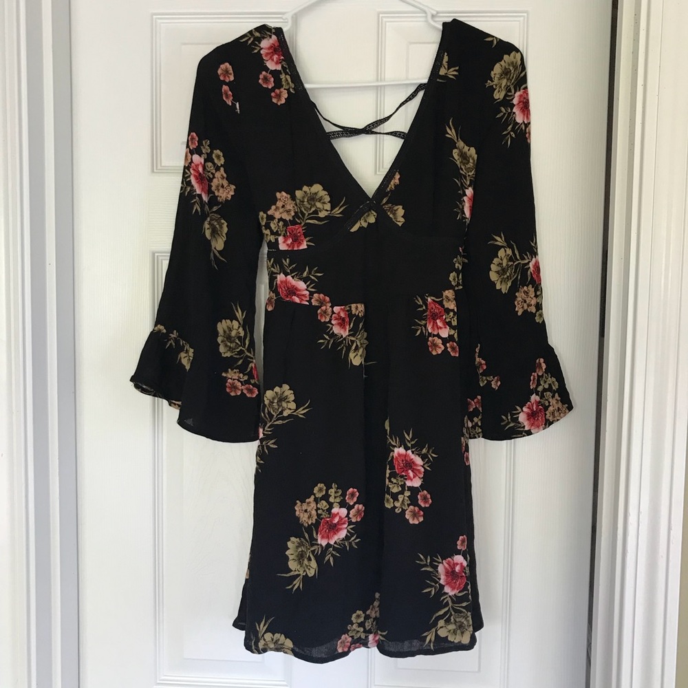 American Rag Black floral dress